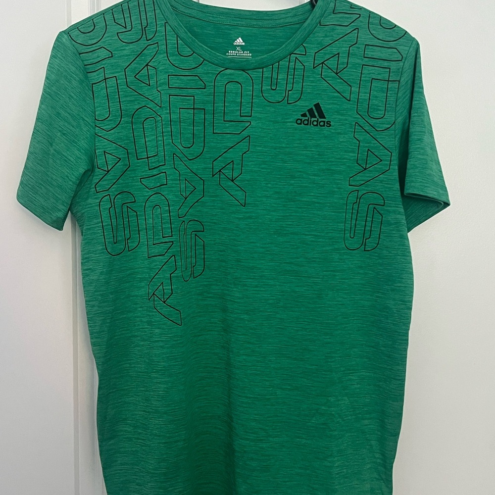 Adidas Emerald Tee with Bold Lettering